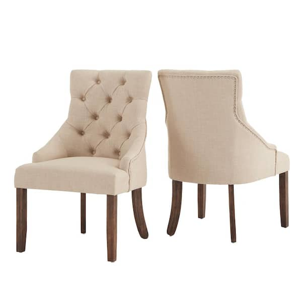 benchwright linen tufted dining chair