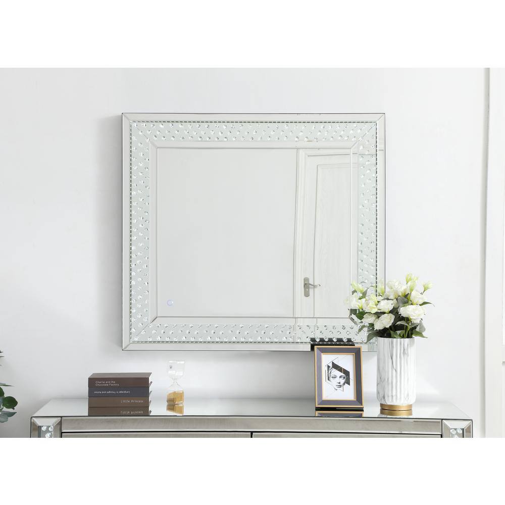 Raiden 36 x 40 Inch Clear LED Crystal Frameless Mirror