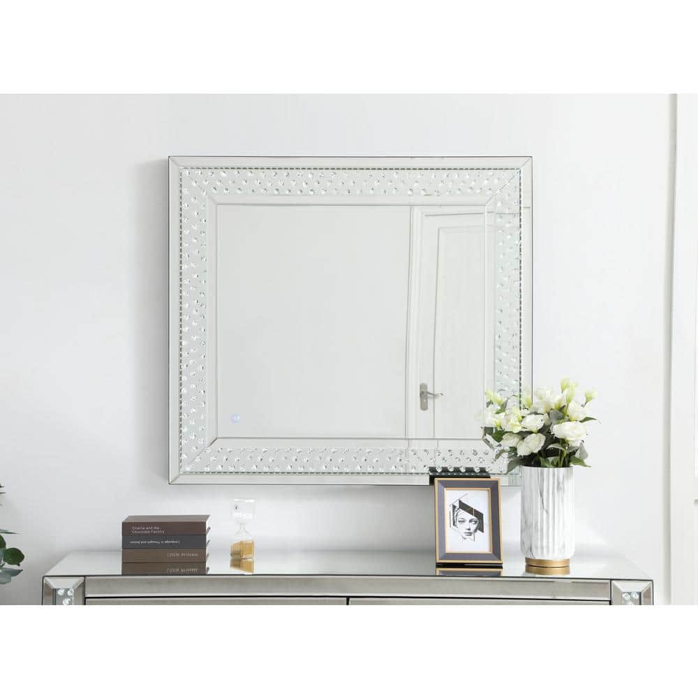 Raiden 36 x 40 Inch Clear LED Crystal Frameless Mirror