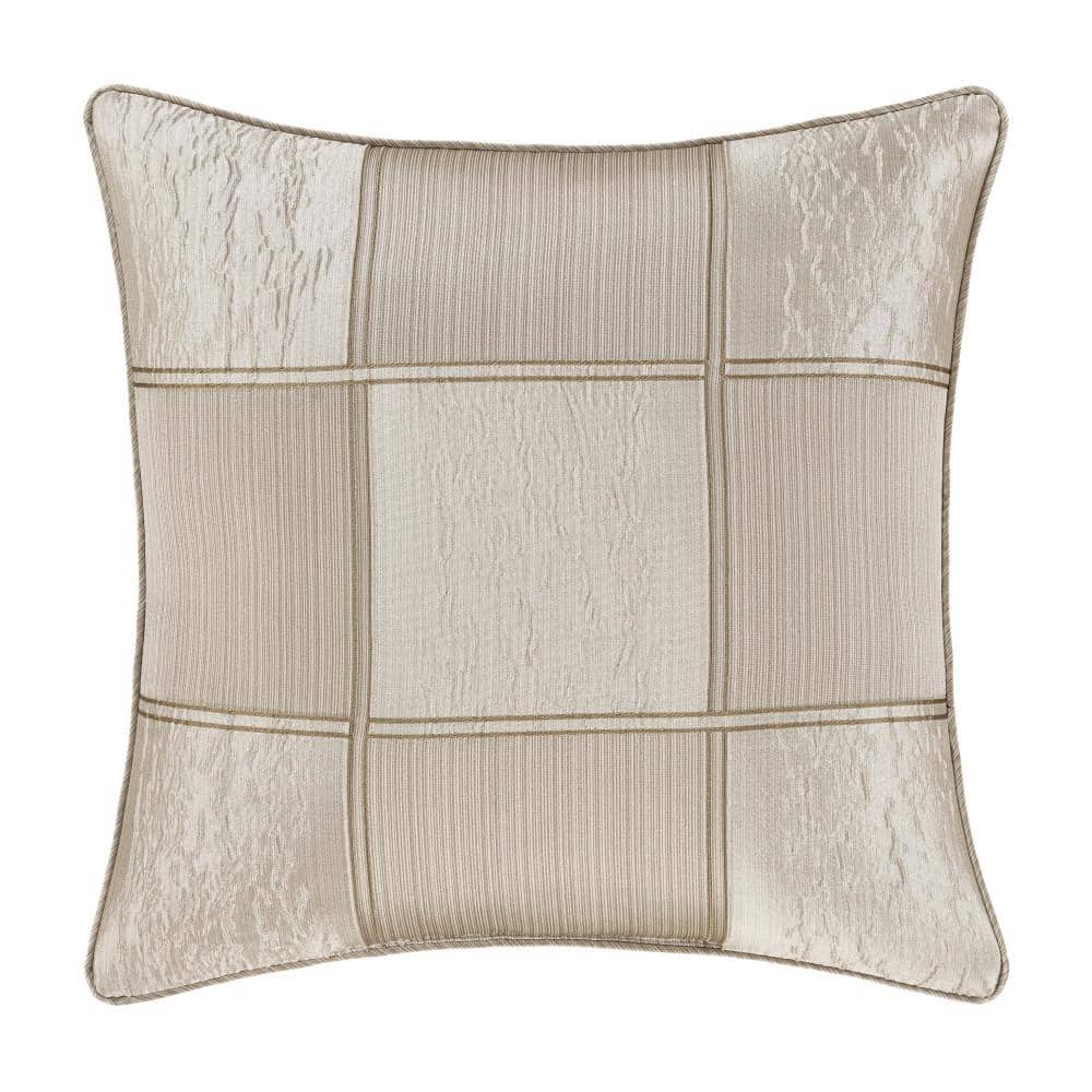 Benton Flax 20" Square Satin Decorative Throw Pillow