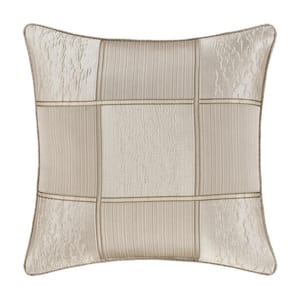 Benton Flax Polyester 20 in. Square Decorative Throw Pillow 20 x 20 in.