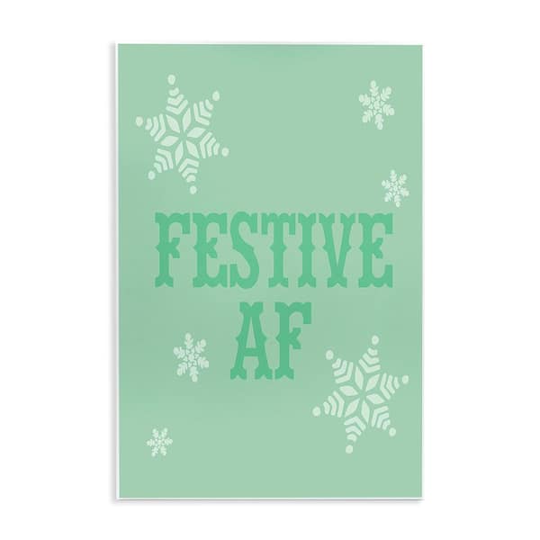 Stupell Industries Funny Festive AF Phrase by Lil' Rue 1 Piece Unframed Graphic Print Typography Poster Art Print 15 in. x 10 in.