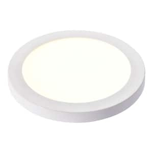 7 in. White Round Flat 3000K 4000K 5000K Integrated LED Flush Mount Ceiling Light Disk Light for Hallway Living Room