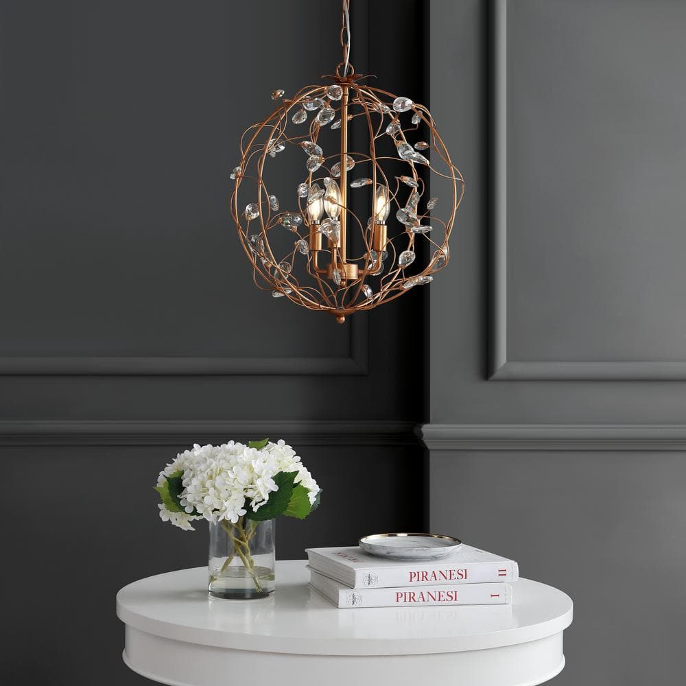 Isabelle 20" Adjustable Antique Gold LED Pendant Light