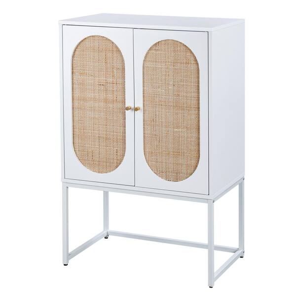 Unbranded 26.78 in. W x 15.75 in. D x 41.3 in. H Bathroom White Linen Cabinet 2-Pack