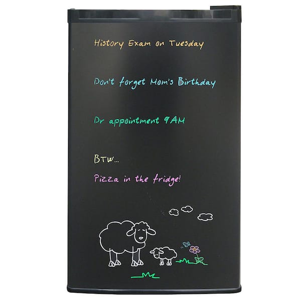 Unbranded 3.2 cu. ft. Eraser Board Mini Fridge in Black