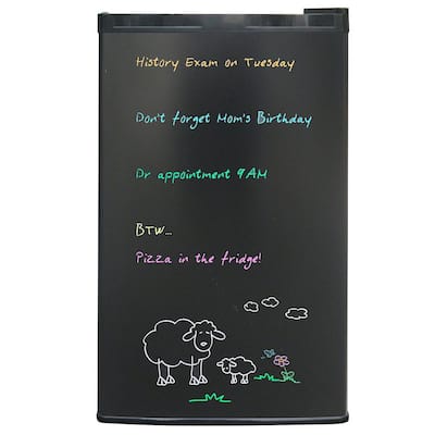 3.2 cu. ft. Eraser Board Mini Fridge in Black