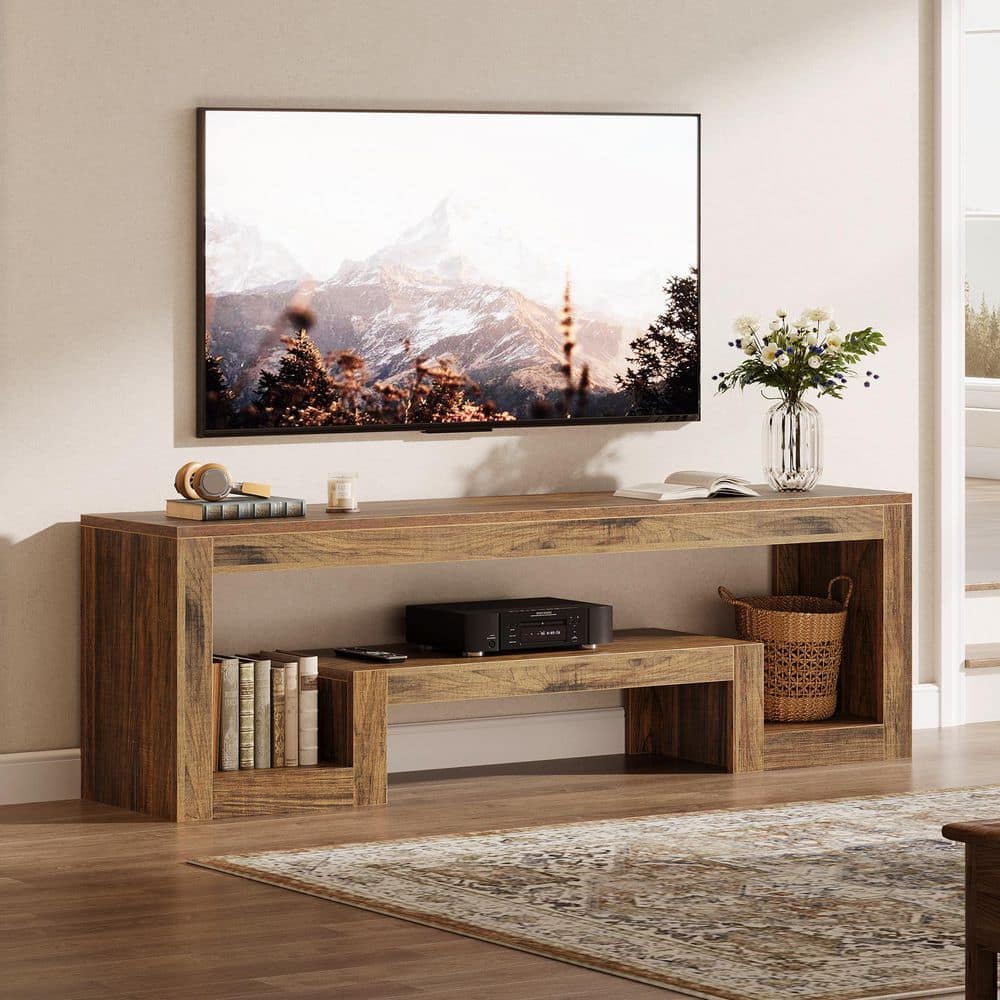 TRIBESIGNS WAY TO ORIGIN Tabor Rustic Brown TV Stand Fits TVs up