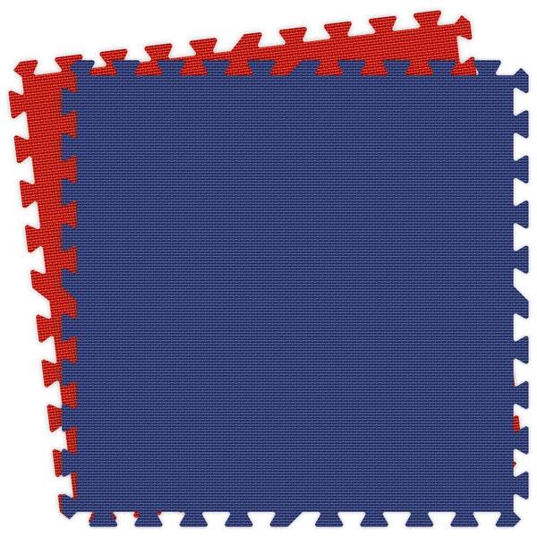 Groovy Mats Royal Blue and Red Reversible 24 in. x 24 in. Comfortable Mat (100 sq. ft. / case)