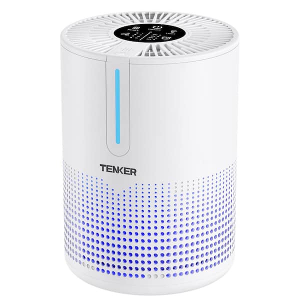 Tabletop Air Purifiers up to 420 Sq. Ft., H13 HEPA Filter, Fragrance Sponge for Smokers Pollen Pets Dust Odors, White