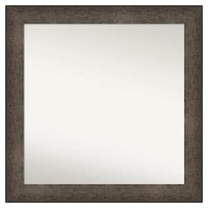 Dappled Light Bronze 31.5 in. x 31.5 in. Non-Beveled Modern Square Wood Framed Bathroom Wall Mirror in Bronze