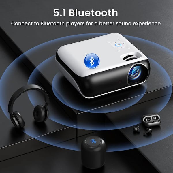 Vrbgify 1920 x 1080 Full HD Projector with 200 Lumens, Built-in