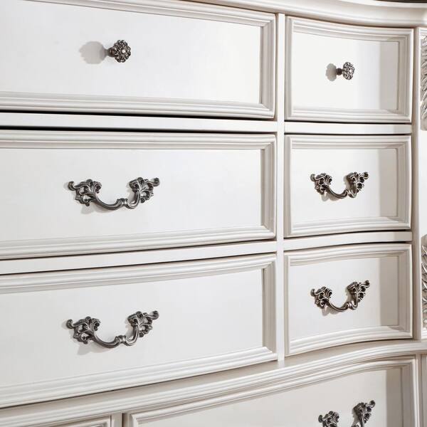 Furniture of America Deber 11 Drawer Wood Pearl White Dresser