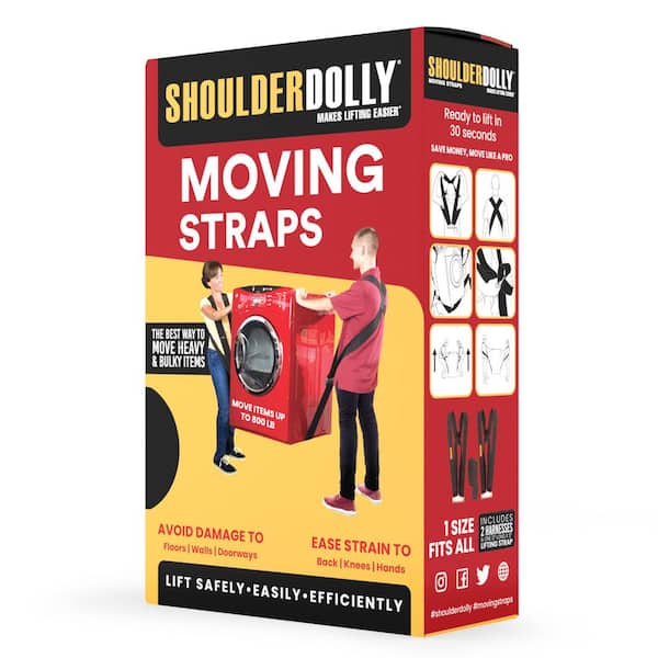 Pro 1000Lb Lift Handle STRAP-n-MOVE 1st Safety-Straps Furniture Movers Dolly 