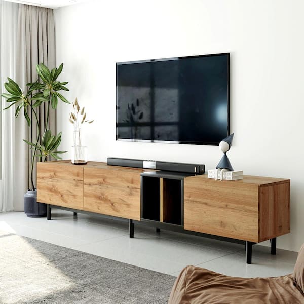 (NEW) Large Modern TV Stand Console Table outlet Entertainment Center Game Organizer