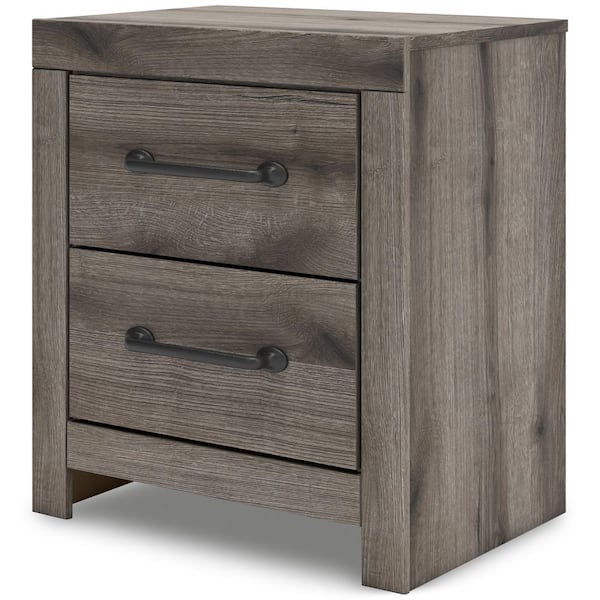 Signature Design By Ashley Urbanoore Gray 2 Drawer 22 in. W Nightstand