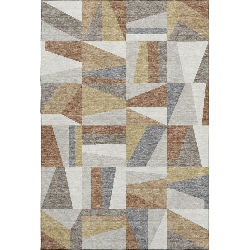 Mayfield Premium Machine Washable Abstract AMF2327 Beige 5 ft. x 7 ft. 6 in. Area Rug price history on PriceWatchPro