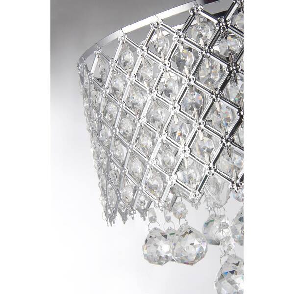 Edvivi Marya 18.5 in. Chrome Finish Modern Table Lamp with