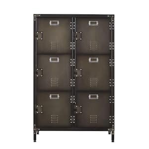 Industrial Metal Storage Locker Free Standing Steel Cabinet Organizer with 6-Doors 13.8 in. D x 29.5 in. W x 47.3 in. H