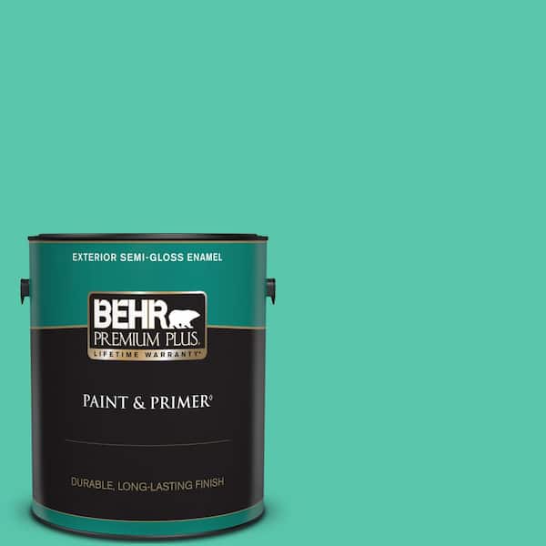 BEHR PREMIUM PLUS 1 gal. #P430-4 Kauai Semi-Gloss Enamel Exterior Paint & Primer
