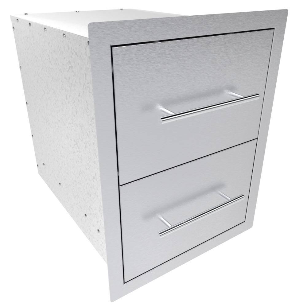 Texan 16" Stainless Steel Double Drawer Unit