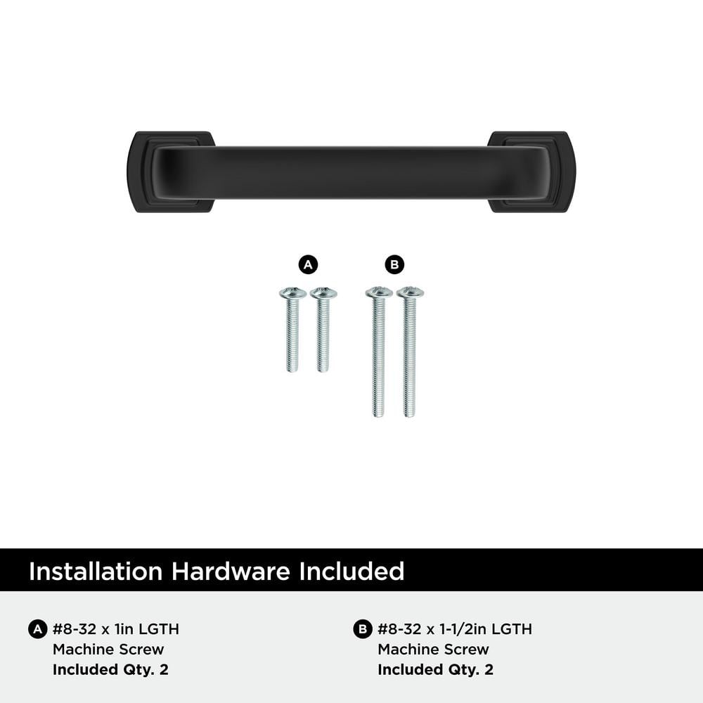 Matte Black 3" Modern Cabinet Drawer Pull