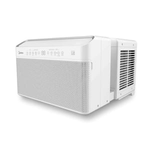 12,000 BTU 115-Volt U Shaped Window Air Conditioner Cools 550 sq. ft. with Remote Control in White