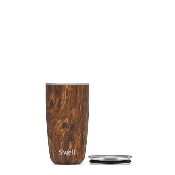 24oz Stainless Steel Tumbler w/ Straw - Teakwood