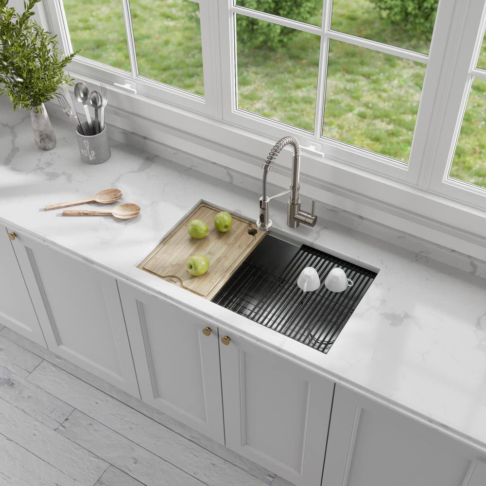 Kore 32-Inch Stainless Steel Drop-In Single Bowl Kitchen Sink with Accessories