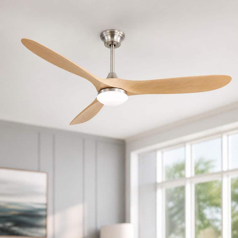 MODERN HABITAT 60 in. Indoor Downrod Mount Oak 3 ABS Blades