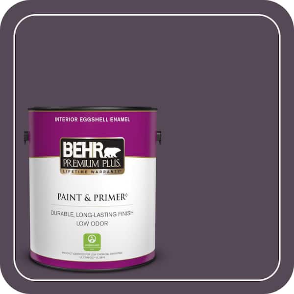 BEHR PREMIUM PLUS 1 gal. #BXC-51 Deep Mulberry Eggshell Enamel Low Odor Interior Paint & Primer