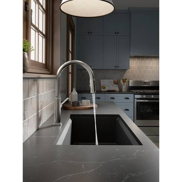 KOHLER Revolv Single Handle Pull Down Sprayer Kitchen Faucet in  display picture 1