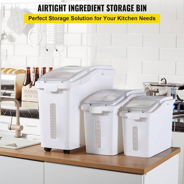 11.4 gallon airtight kitchen food storage container large food box