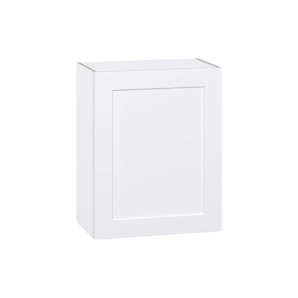 J COLLECTION Roseland 24 in. W x 14 in. D x 30 in. H Assembled Shaker Wall Kitchen Cabinet in Warm White