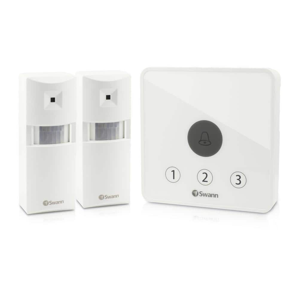 Wireless infrared PIR motion sensor, alarm input detector with sound alert, door  bell - . Gift Ideas