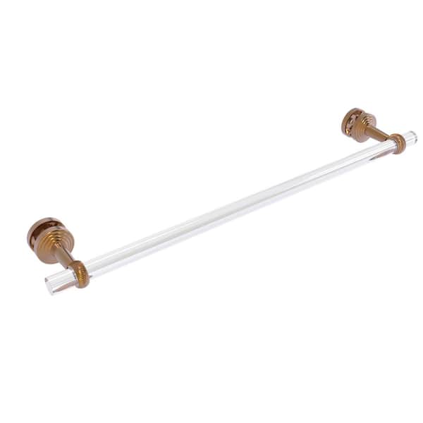 Allied Brass Pacific Beach Collection 24 in. Over-the-door Single Towel Bar in Brushed Bronze with Twisted Accents