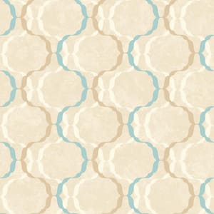 Blue Diamond Trellis Wallpaper