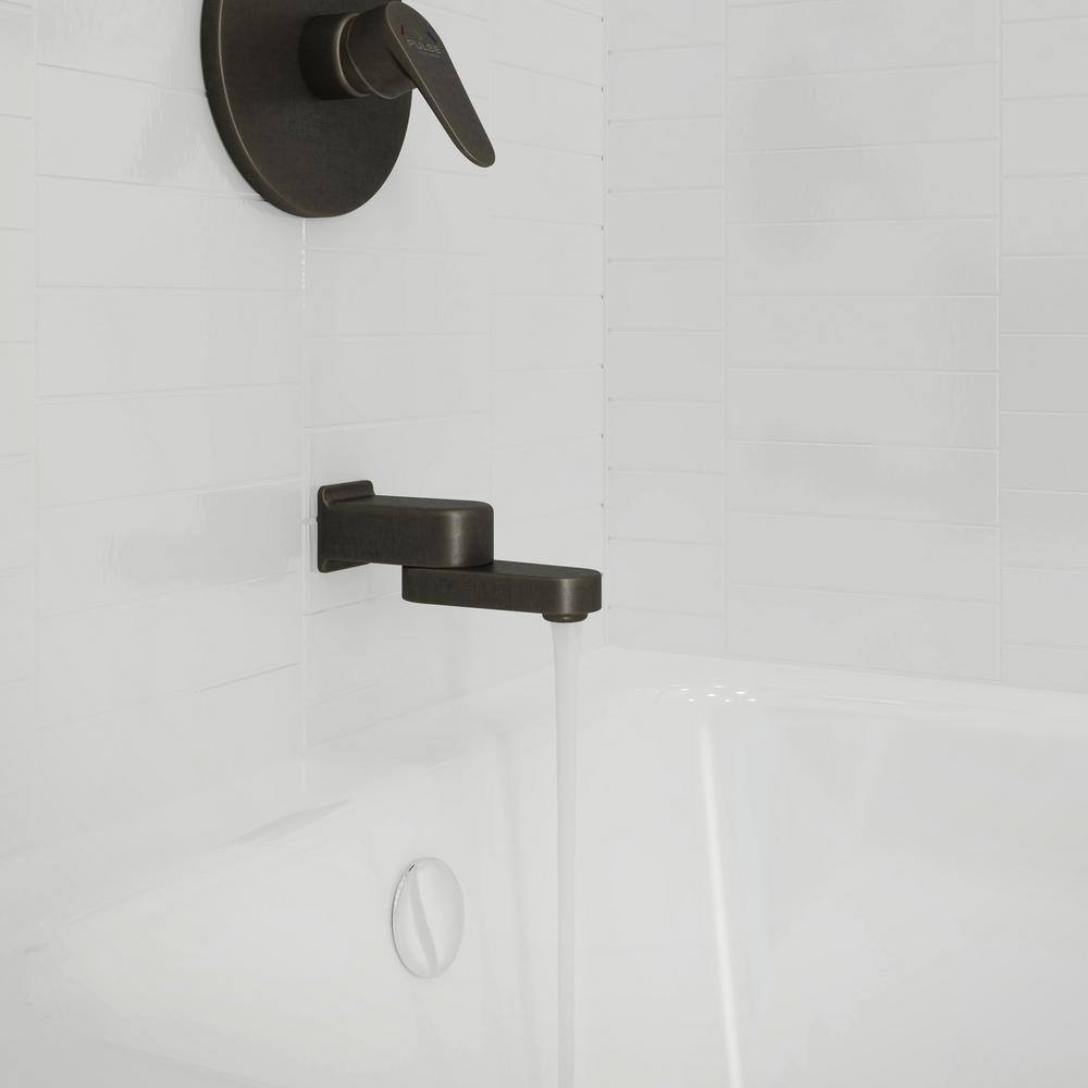 Oil Rubbed Bronze Fold Away Tub Spout with Diverter