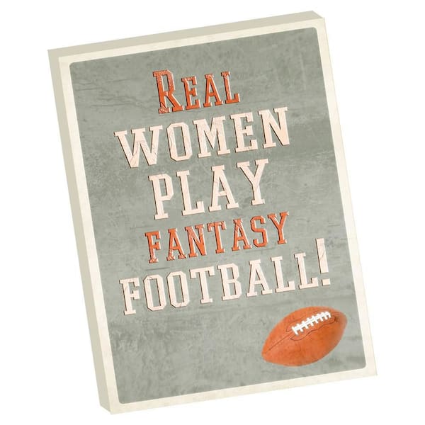 VENICE BEACH Collections Football Fanantics for Women and Men Real Women Play Fantasy by Grotto Studios Unframed Graphic Print 24 in. x 18 in.