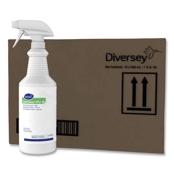 Diversey 04439 Good Sense RTU Liquid Odor Counteractant, Apple Scent, 32 oz Spray Bottle