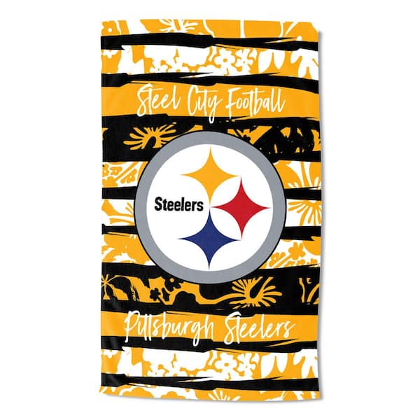 THE NORTHWEST GROUP NFL Steelers Cotton/Polyester Blend Multi Color Pocket Beach Towel