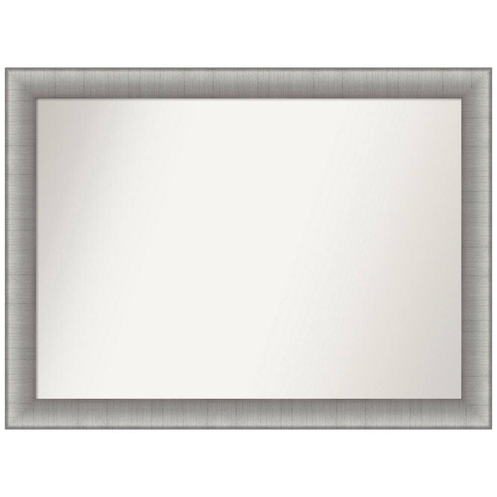 Elegant Brushed Pewter 42.75 in. W x 31.75 in. H Non-Beveled Bathroom Wall Mirror in Silver price history on PriceWatchPro