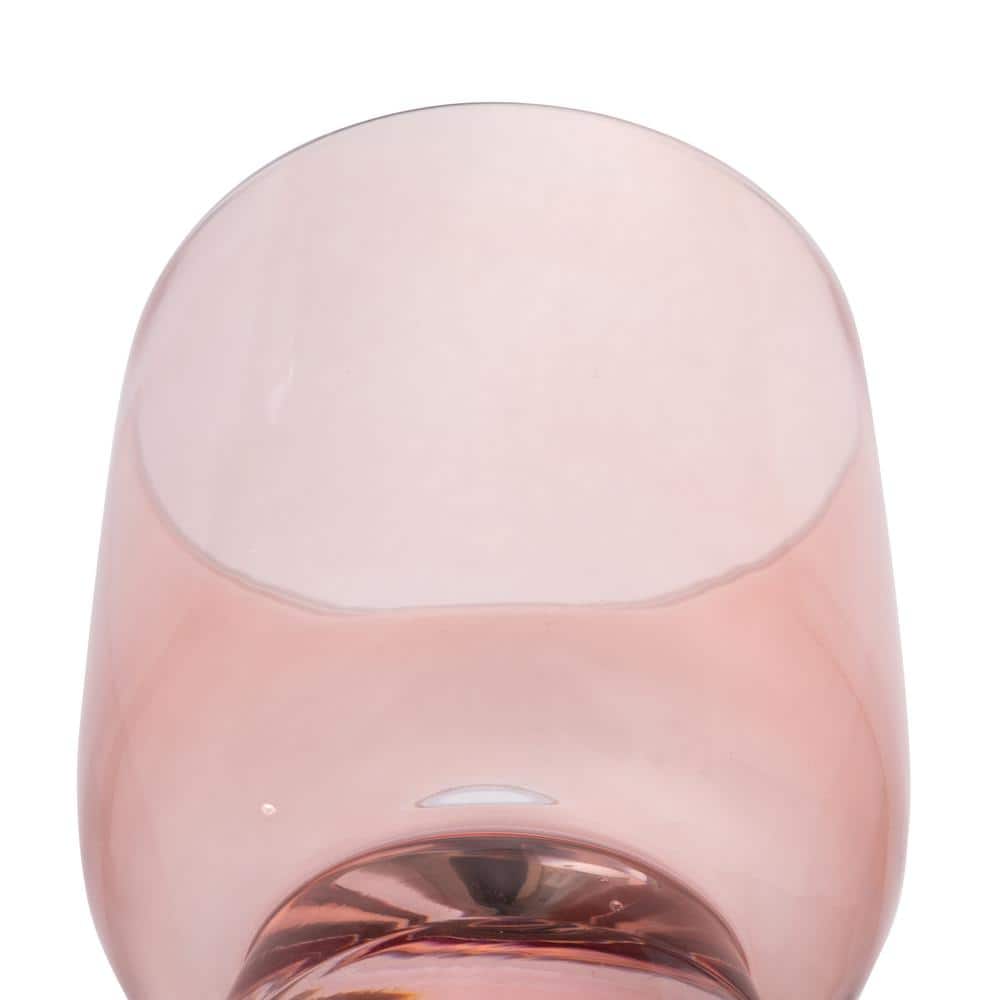 Colorful Hand-Blown Glass 6oz Footed Glassware Set