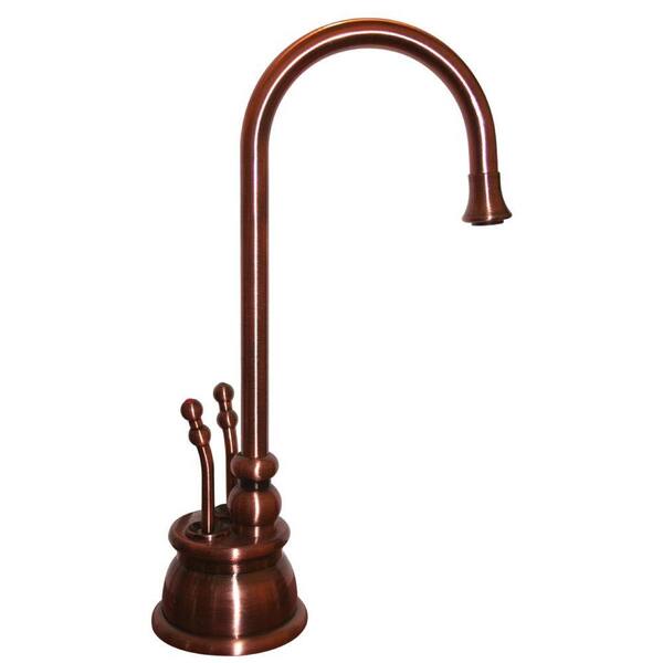 Whitehaus Collection Forever Hot 2-Handle Instant Hot/Cold Water Dispenser in Antique Copper
