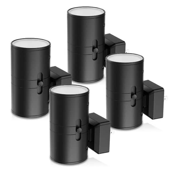 LED Red Night Light Plug in, Dimmable Sleep Aid Light w/ Sensor for Christmas, Bedroom, Hallway, Holiday Décor (4-Pack)