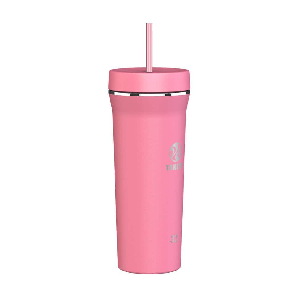 WORK 'n MORE - Yeti Rambler 26 oz. Water Bottle With Straw Lid-Power Pink