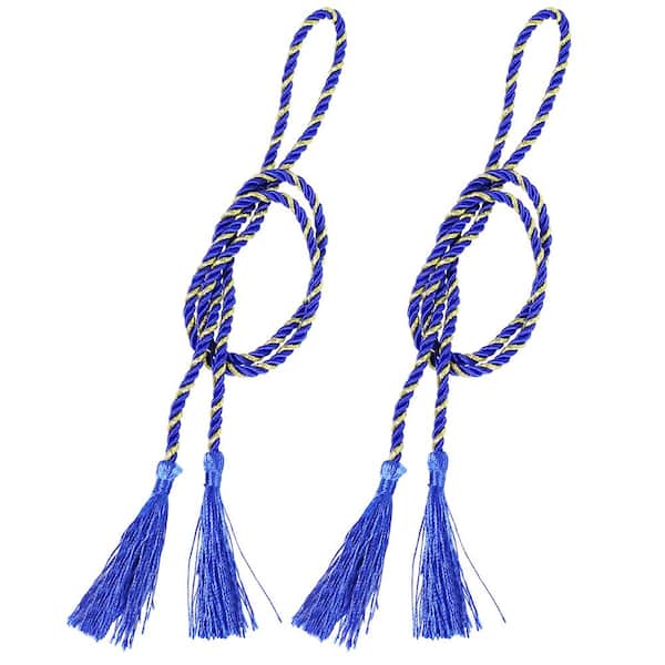 Attaches de rideau magnétiques, 2 packs Modern Simplicity Curtain Rope  Holdbacks avec aimant fort, Décoration de porte-rideau en corde tressée  (bleu)