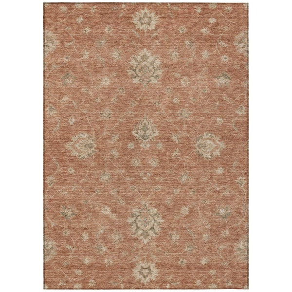 Chantille Machine Washable Indoor/Outdoor Abstract ACN3076 Terracotta 10 ft. x 14 ft. Area Rug