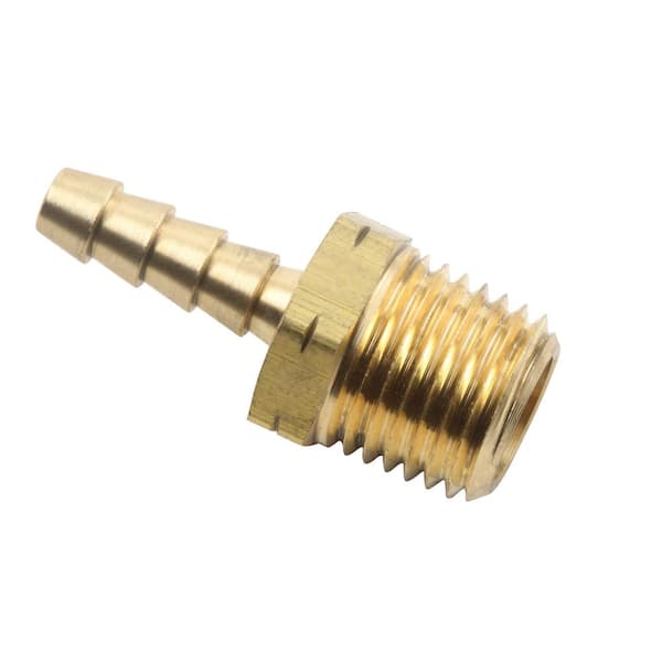 Everbilt 3/16 in. Barb x 1/4 in. MIP Brass Adapter Fitting