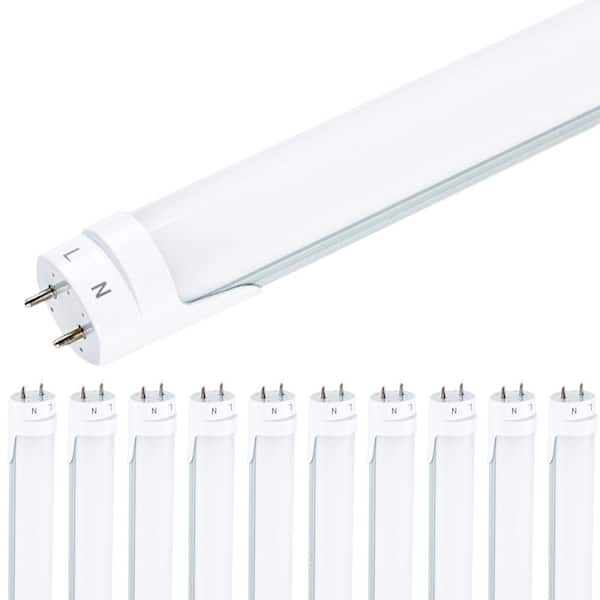 T8 LED Tube, 4Ft, Frosted, Bypass Type B, Daylight 5000K (10 Pack)